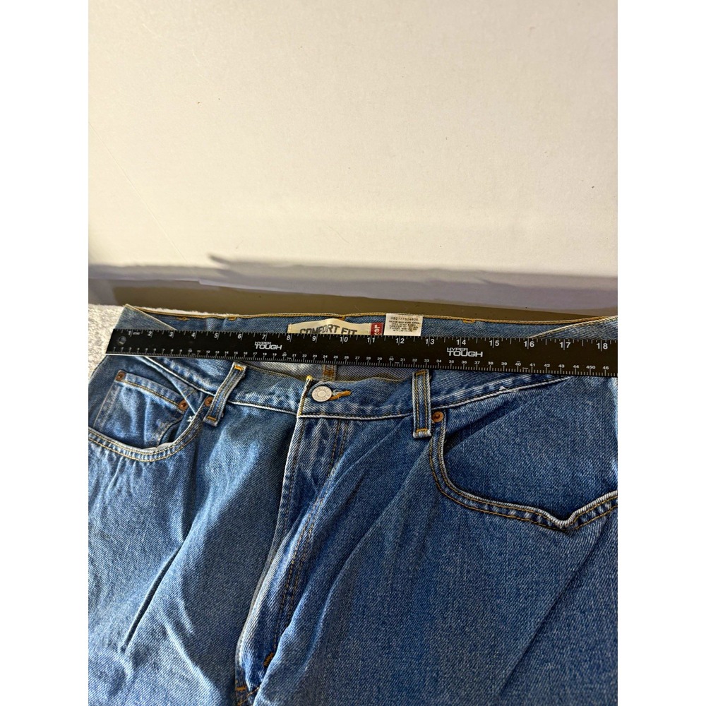 Levis Mens 560 Comfort Fit Straight Leg Blue Denim Jeans 38x32 Medium Wash